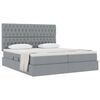 vidaXL Letto con Contenitore con materasso Grigio chiaro 180 x 200 cm