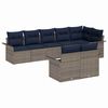 vidaXL Set Divano da Giardino 8 pz Grigio polyrattan