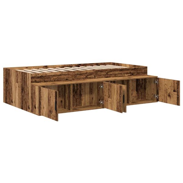 vidaXL Struttura del letto Legno vecchio 90 x 190 cm Legno multistrato