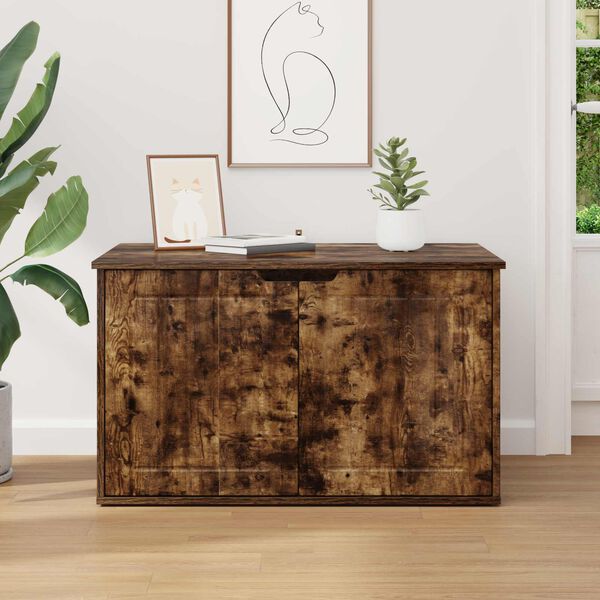 vidaXL Casa per Gatti Rovere fum&eacute; 85 x 55 x 50,5 cm Legno multistrato