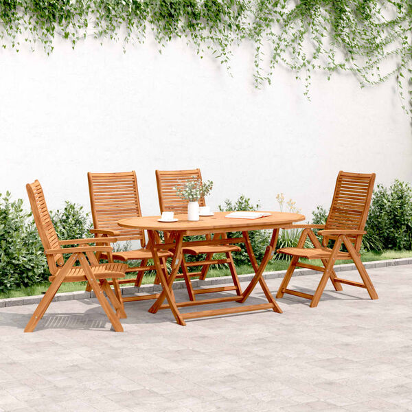 vidaXL Sedie Giardino Reclinabili 4 pz 56x72x107 Legno Massello Acacia