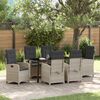 vidaXL Set da Pranzo per Giardino 7 pcs Grigio chiaro polyrattan