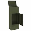 vidaXL Cassetta per pacchi Oliver verde 44,5 x 29 x 110,5 cm Acciaio