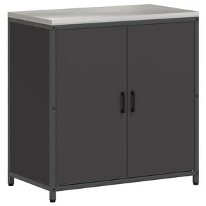 vidaXL Stoccaggio in cucina HATTEM Nero 90 x 50 x 92 cm Acciaio