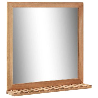 vidaXL Specchio da Bagno 60x12x62 cm in Legno Massello di Noce