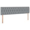 vidaXL Letto con testiera Grigio chiaro 200 x 200 cm Tessuto