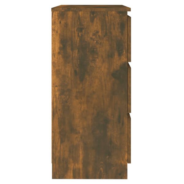 vidaXL Credenza Rovere Fumo 60x35x76 cm in Legno Multistrato