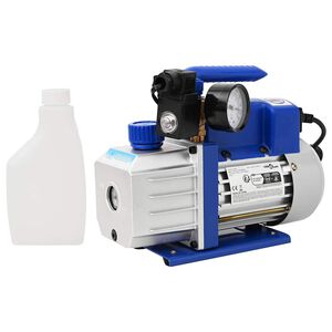vidaXL Pompa per Vuoto a un Solo Stadio con Manometro 71 L/min