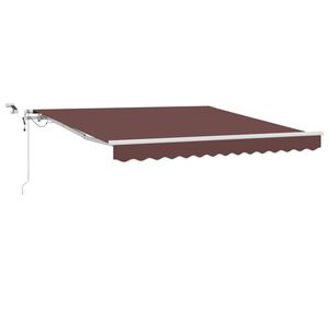 vidaXL Tenda da Sole Retrattile Automatica con LED Marrone 300x250 cm