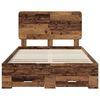 vidaXL Struttura del letto con testiera Legno vecchio 120 x 190 cm