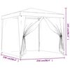vidaXL Tenda per Feste con 4 Pareti Laterali in Rete Blu 2,5x2,5m HDPE