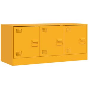 vidaXL Mobile Porta TV Giallo Senape 99x39x44 cm in Acciaio
