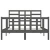 vidaXL Giroletto Grigio in Legno Massello 150x200 cm King Size
