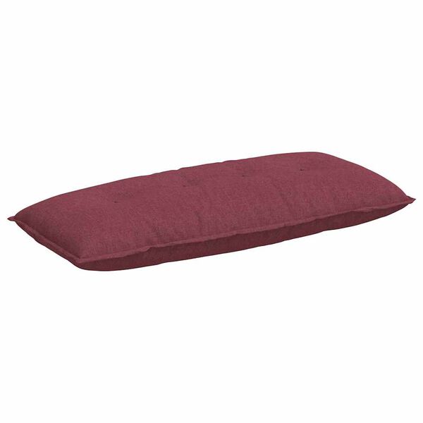 vidaXL Cuscino per Schiena Rosso Vino 120 x 19 x 50 cm Tessuto