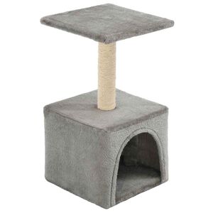 vidaXL Albero per Gatti con Tiragraffi in Sisal 55 cm Grigio