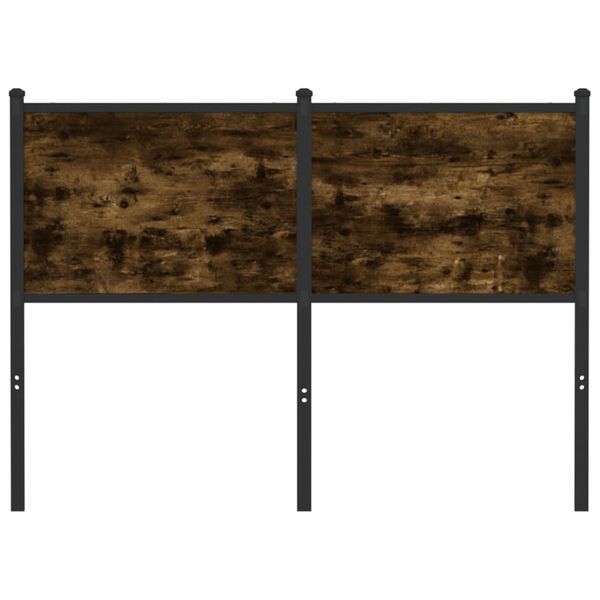 vidaXL Testiera Rovere Fumo 120 cm in Legno Multistrato e Acciaio