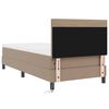 vidaXL Letto a molle Cappuccino 90 x 190 cm Pelle sintetica
