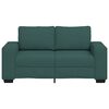 vidaXL Divano a 2 Posti Verde Scuro 160x77x82 cm in Tessuto