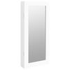 vidaXL Armadio Portagioie con Specchio a Muro Bianco 30x8,5x67 cm