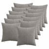 vidaXL Federa 12 pz ALMELO Grigio Chiaro 50 x 50 cm corduroy