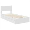 vidaXL Letto con Contenitore Bianco 90 x 200 cm Legno multistrato