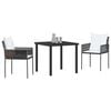 vidaXL Set da Pranzo per Giardino 5 pcs Nero Poly Rattan