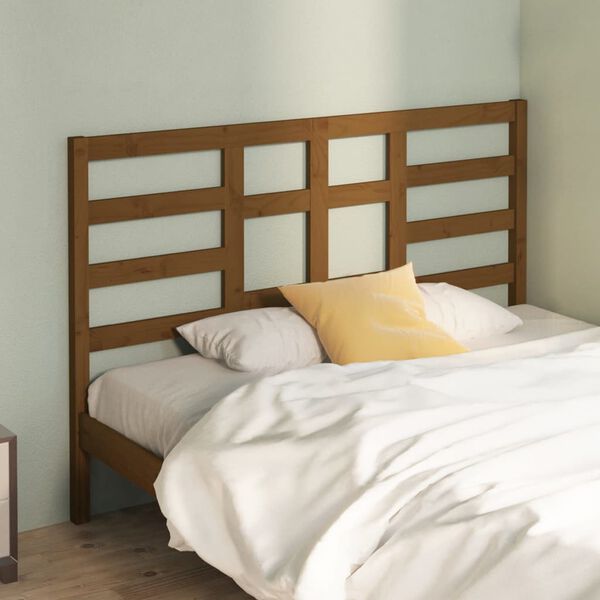 vidaXL Testiera per Letto ambra 146x4x104 cm in Legno Massello di Pino