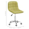 vidaXL Sedie da Pranzo Girevoli 2 pz Verdi in Tessuto