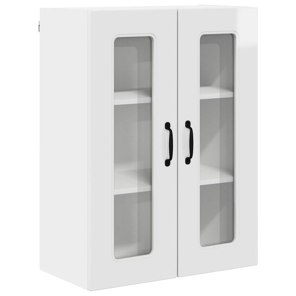 vidaXL Mobile da cucina Kalmar Bianco Lucido 60 x 31 x 80 cm