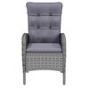 vidaXL Set Mobili da Pranzo per Giardino 7 pz in Polyrattan Grigio