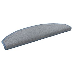 vidaXL Tappetini per scale autoadesivi 15 pcs Grigio chiaro e blu