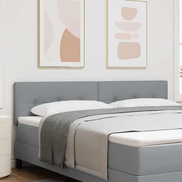vidaXL Testiera regolabile in altezza Grigio chiaro 180 cm Tessuto