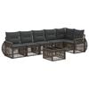 vidaXL Set Divano da Giardino 7 pz Grigio e Grigio Scuro polyrattan