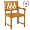 vidaXL Panchina da esterno 8 pcs Naturale 56 x 55,5 x 90 cm