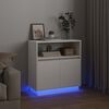 vidaXL Madia LED Bianco 71 x 34,5 x 75 cm Legno multistrato