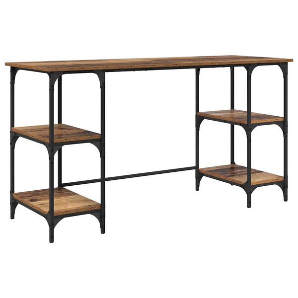 vidaXL Scrivania Legno vecchio 140 x 50 x 75 cm Legno multistrato