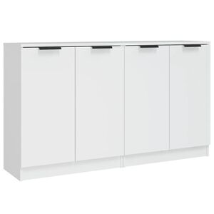 vidaXL Credenze 2 pz Bianche 60x30x70 cm in Legno Multistrato