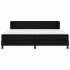 vidaXL Letto a molle con materasso Nero 200 x 200 cm Tessuto