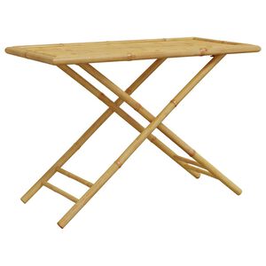 vidaXL Tavolo da Giardino Pieghevole 110x55x75 cm in Bamb&ugrave;