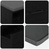 vidaXL Panca per ingresso con cuscino Rovere Nero 60 x 38 x 46 cm