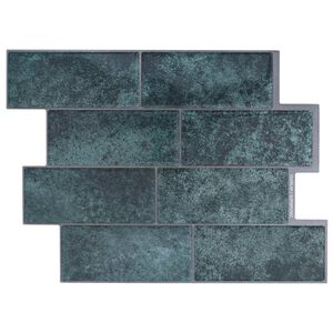 vidaXL Piastrella subway 50 pz Blu Verde 29 x 21 cm Poliuretano e PET