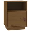 vidaXL Comodino Marrone Ambrato 40x34x55 cm in Legno Massello di Pino