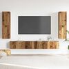 vidaXL Mobili TV a Parete 4 pz Legno Antico in Legno Multistrato