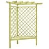 vidaXL Pergolato ad Angolo e Sedile 130x130x197 cm in Pino Impregnato