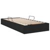 vidaXL Letto con Contenitore con materasso Nero 90 x 190 cm Tessuto