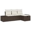 vidaXL Set di divani con cuscino 4 pcs polyrattan