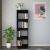vidaXL Libreria/Divisorio Nero 40x35x135 cm in Legno Massello di Pino