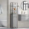 vidaXL Mobile da Bagno con cassetto Grigio Sonoma 40 x 30 x 180 cm