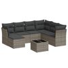 vidaXL Set Divano da Giardino 8 pz con Cuscini Grigio in Polyrattan