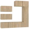 vidaXL Set di Mobili Porta TV 6 pz Rovere Sonoma in Legno Multistrato